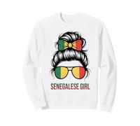 Senegalse Girl Senegal Pride Flag Game Day Slogan Spirit Sudadera