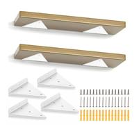 SENENQU 4 Piezas Triángulo Escuadras para Estanterías Blanca 170x130mm | soporte baldas armario, soporte estantería pared, soportes estanterías, escuadra blanca, metal resistente, set de 4 piezas