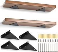 SENENQU 4 Piezas Triángulo Escuadras para Estanterías Negra 230x170mm | soporte baldas armario, soporte estantería pared, soportes estanterías, escuadra negra, metal resistente, set de 4 piezas