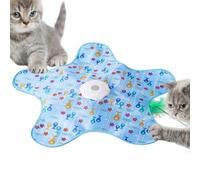 Senermter Juguete Interactivo para Gatos,Bola De Alta Velocidad En Alfombrilla | Juego De Enriquecimiento Estimulante para Gatitos con Estímulo Mental Ejercicio Interior Entretenimiento E Instinto De