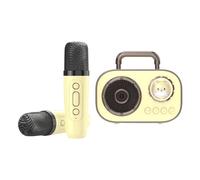 Senermter Máquina de Karaoke para Niños,Máquina de Karaoke Portátil - Altavoz portátil inalámbrico con micrófono | Batería Recargable de Larga duración, conexión de micrófono Doble, Suministros de