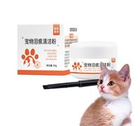 Senermter Quitamanchas de Lágrimas para Perros y Gatos | Polvo de 50g con Cepillo para Cuidado Ocular y Eliminación de Manchas