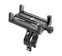 Senermter Soporte Móvil Bicicleta Aluminio, Porta Celular Manillar 360º, Pinza 4 Garras Universal para Moto Scooter, Compatible Android