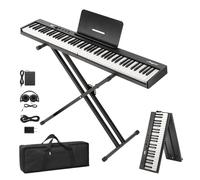 Senfot Teclado de piano plegable de 88 teclas, piano electrónico de tamaño completo con adaptador de corriente, auriculares y bolsa de transporte, diseñado tanto para principiantes como para músicos