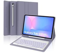 SENGBIRCH - Carcasa de teclado para Samsung Galaxy Tab S10 FE+ 13.1" 2025 - AZERTY francés retroiluminado teclado desmontable inalámbrico Bluetooth, funda con S-Pen ranura para bolígrafo para Tab S10