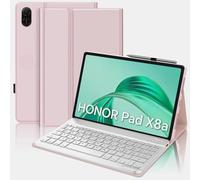 SENGBIRCH Funda Con Teclado Para Honor Pad X8a 11", Español Ñ Bluetooth Desmontable Inalámbrico Para Tablet 2024, Rosa