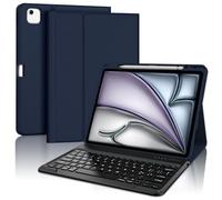 SENGBIRCH Funda con teclado para iPad Air 11" (M3) 2025/Air 11" (M2) 2024, Air 6th/5th/4th Gen, italiano QWERTY teclado Bluetooth desmontable para iPad Pro 11" (4th/3rd/2nd/1st Gen), azul oscuro