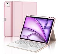 SENGBIRCH Funda con Teclado para iPad Air 13 2025 M3/2024 M2 con Touchpad, Bluetooth Desmontable, Español Ñ Teclado con Touchpad para iPad Air 13 Pulgadas 2025/2024 (M3/M2), Rosa