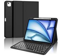 SENGBIRCH Funda Teclado para iPad Air 13 Pulgadas 2025 M3/2024 M2, Bluetooth Desmontable, Español Ñ Retroiluminación Teclado para iPad Air 13 M3/M2 2025/2024, Negro