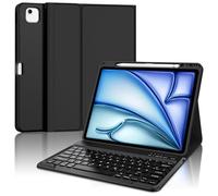 SENGBIRCH Funda Teclado para iPad Air 13 Pulgadas 2025 M3/2024 M2, Bluetooth Desmontable, Español Ñ Teclado para iPad Air 13 M3/M2 2025/2024, Negro