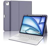 SENGBIRCH Funda Teclado para iPad Air 13 Pulgadas 2025 M3/2024 M2 con Touchpad, Bluetooth Desmontable, Español Ñ Teclado para iPad Air 13 M3/M2 2025/2024, Púrpura Lavanda