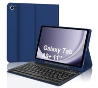 SENGBIRCH Funda teclado Samsung Galaxy Tab A9 Plus, teclado Samsung Galaxy Tab A9+ 11", Samsung Galaxy Tab A9+ Funda con teclado, teclado Bluetooth inalámbrico italiano & Smart Cover, azul marino