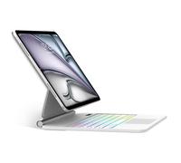 SENGBIRCH Magic Keyboard for iPad Air 13 pulgadas M3 2025/M2 2024 - Teclado alemán QWERTZ con funda, retroiluminación Multi-Trackpad Teclado para iPad Pro 12.9" 6/5/4./3, blanco