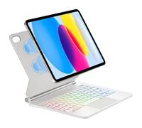 SENGBIRCH Magic Keyboard - Funda para iPad 11th A16 2025/10th 10.9 pulgadas 2022, diseño del Reino Unido, teclado Bluetooth retroiluminado, 7 colores, diseño magnético flotante para iPad 10.9 pulgadas