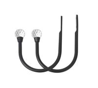 Senglida Soporte de Cortina de Cristal en Forma de U - Ganchos de Alzapaños de Metal Resistente - 2 Unidades, Color Negro