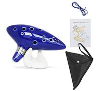 SENHAI Instrumento Ocarina con cordón para el cuello y cancionero,12 Hoyo Alto C Ocarinas, Expositor en forma de mano y bolsa protectora negra