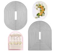 SENHAI Troqueles de metal de arco y troqueles de borde ovalado para hacer tarjetas,troqueles de corte,plantilla de metal en relieve para hacer tarjetas,suministros de álbum,álbumes de recortes