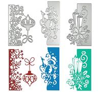 SENHAI - Troqueles para hacer tarjetas, troqueles de corte de metal de Navidad para álbumes de recortes, troquelados, plantilla de copo de nieve para decoración de Navidad, manualidades de papel