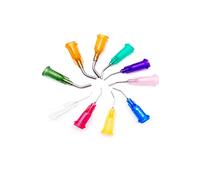 SenhE 10Pcs Mixed Blunt Tip Dispensing Needles Pre-Bent Needle Tips14G-27G for for Oil or Glue Applicator