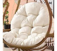 SenhE Cojín para Silla Colgante al Aire Libre, Cojines para Colgar Silla Tipo Huevo, Cesta Lavable, Cojín para Silla Tipo Huevo para Muebles de Jardín, con Almohada Ajustable