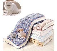 SenhE Cozy Calming Cat Blanket, Dog/Cat Self Heating Pet Pad,No Electricity Heated Cat Bed, Washable Ultra Soft Dog/Cat Bed Mat, Cat Blankets for Indoor Cats, Pet Pad for Fit Most Pets (A,49 x 32cm)