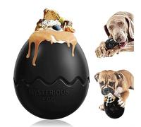 SenhE Dino Egg Slow Feeder Toy- Interactive Dog Chew Toy for Dog Entertainment - Food Dispense Dog Toy - Dog Feeder Toy - Large Dogs (Eggshell)