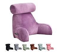 SenhE Soft Bed Rest Reading Pillow with Neck/Arm Support, Shredded Memory Foam Bed Rest Pillow Back Lumbar Support Cushion For Reading Watching TV Gaming (Color : Pink)