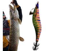 Señión de calamares brillantes, plantillas de calamar brillantes | Luros de camarones de agua salada | Cebos artificiales realistas para el estanque del río, las herramientas de atraer de pescado de a