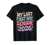 Senior 2026 Mi último Primer día de Escuela Groovy Camiseta