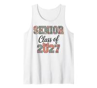 Senior 27 Coquette Lace Floral Pastel Senior 2027 Graduation Camiseta sin Mangas