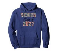 Senior 27 Coquette Lace Floral Pastel Senior 2027 Graduation Sudadera con Capucha