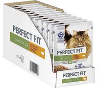 Senior 7+ Comida húmeda para Gatos con Pavo y Zanahorias, 12 Bolsas de 12 x 85 g - Comida húmeda Premium para Gatos Mayores a Partir de 7 años, para apoyar la Salud