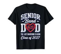 Senior Band Dad Class of 2027 The Last Marching Season Retro Camiseta