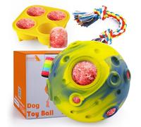 SENIOR BUDDAY Juguete de rompecabezas para perros, juguete dispensador de golosinas, juguetes masticables con molde para paletas, nudo de cuerda interactivo, alivio de la ansiedad, fácil de limpiar