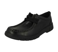Senior Chicos Clarks Elegante Mocasin Detallado Zapatos de Colegio Rama Bajo