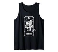 Senior Discount Club Viajes Humor Line Art Camiseta sin Mangas