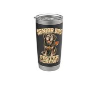 SENIOR DOG FOSTER CREW Perro Acogida Vaso térmico de acero inoxidable de doble pared