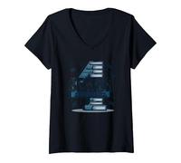 Senior: Estudiante de Primer año fue Hace Cuatro años - Regalo de graduación Camiseta Cuello V, Mujer, Negro, L