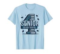 Senior: Estudiante de Primer año fue Hace Cuatro años - Regalo de graduación Camiseta, Hombre, Azul Bebé, L