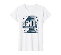 Senior: Estudiante de Primer año fue Hace Cuatro años - Regalo de graduación Camiseta, Mujer, Blanco, L