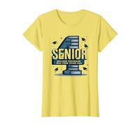 Senior: Estudiante de Primer año fue Hace Cuatro años - Regalo de graduación Camiseta, Mujer, Limón, L