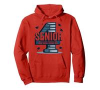 Senior: Estudiante de Primer año fue Hace Cuatro años - Regalo de graduación Sudadera con Capucha, Unisex para Adultos, Rojo, L