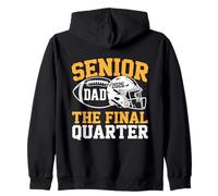 Senior Football Dad Father El último Trimestre 2026 Día del Juego Sudadera con Capucha