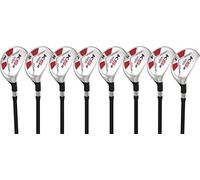 Senior Mens Majek Golf All Hybrid Full Set que incluye #3 4 5 6 7 8 9 PW Senior Flex Graphite Shafts con diseño K5 empuñaduras de tamaño mediano para diestros New Utility "A" Flex Clubs