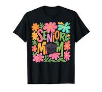 Senior Mom 2026 Graduación Preppy Coquette Boho Floral Camiseta