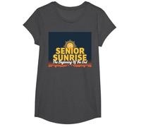 Senior Sunrise 2025: el Principio del Fin Camiseta, Niñas, Jaspeado Oscuro, L