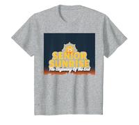 Senior Sunrise 2025: el Principio del Fin Camiseta, Niños, Gris Jaspeado, 12 años