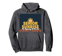 Senior Sunrise 2025: el Principio del Fin Sudadera con Capucha, Unisex para Adultos, Jaspeado Oscuro, M
