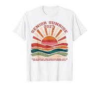 Senior Sunrise 2027 Christian Teen Faith Salmo Boho Varsity Camiseta gráfica económica, Hombre, Blanco, XL