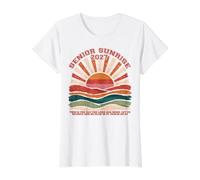 Senior Sunrise 2027 Christian Teen Faith Salmo Boho Varsity Camiseta gráfica económica, Mujer, Blanco, L